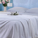 Mirabello Luisiana Unquilted Bedspread with Jacquard Sateen Solid Colour