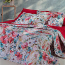 Mirabello Quilted Bedspread Floral Flower Watercolor in Percale