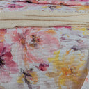 Quilted Bedspread Mirabello Fleurs Floral in Cotton Sateen
