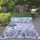 Mirabello Florry Floral Quilted Bedspread in Percale