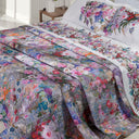 Quilted Bedspread Mirabello May Flowers Floral in Cotton Sateen