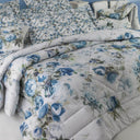 Mirabello Moon-peony Floral Percale Quilted Bedspread
