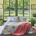 Mirabello Quilted Bedspread Proust's Orchid Floral in Cotton Sateen