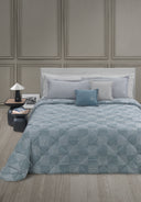 Trussardi "Rombhus Geometrico" Quilted Bedspread in Jacquard Satin