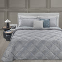 Trussardi Tartan Geometric Quilted Bedspread in Jacquard Sateen