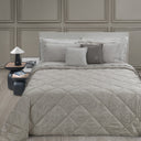 Trussardi Tract Geometric Quilted Bedspread in Jacquard Sateen