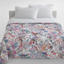 Quilted Bedspread Mirabello May Flowers Floral in Cotton Sateen