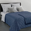 Trussardi Seam-line Modern Quilted Bedspread in Cotton Sateen