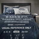 Diesel Graphic Modern Percale Duvet Cover with Pillowcases