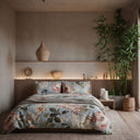 Mirabello Vanity Flowers Floral Duvet Cover with Pillowcases in Luisiana Percale