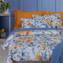 Duvet cover set with pillowcases Mirabello Watercolour Flowers Floral Percale