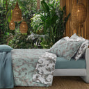 Duvet cover with pillowcases Mirabello East ramage Winter Cottage in Luisiana Percale