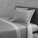 Mirabello Hilton Solid Color Percale Duvet Cover with Pillowcases