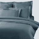 Duvet cover with pillowcases Mirabello Brera Precious solid color sateen cotton satin