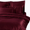 Duvet cover with pillowcases Mirabello Brera Precious solid color sateen cotton satin