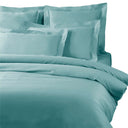 Duvet cover with pillowcases Mirabello Brera Precious solid color sateen cotton satin