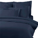 Duvet cover with pillowcases Mirabello Brera Precious solid color sateen cotton satin