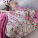 Mirabello Rose Branch Floral Percale Duvet Cover with Pillowcases