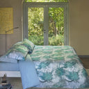 Duvet cover with pillowcases Mirabello Sea flower Floral Percale