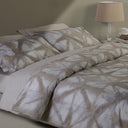 Mirabello Shibori Geometric Percale Luisiana Duvet Cover with Pillowcases