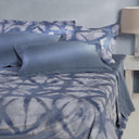Mirabello Shibori Geometric Percale Luisiana Duvet Cover with Pillowcases