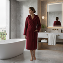 Hooded Terry Towelling Bathrobe Carrara Fyber New Fyber Solid Color