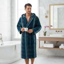 Carrara Tandy Modern Hooded Terrycloth Bathrobe