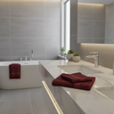 Towel and Guest Towel Set Carrara Fyber New Fyber Solid Color Terry