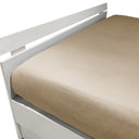 Mirabello Brera Precious Sateen Fitted Sheet Solid Color Cotton Sateen