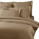 Duvet cover with pillowcases Mirabello Brera Precious solid color sateen cotton satin