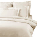 Duvet cover with pillowcases Mirabello Brera Precious solid color sateen cotton satin