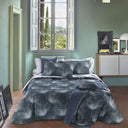Mirabello Abstract Flower Floral Quilted Cotton Sateen Bedspread