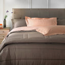 Mirabello Luisiana Solid Color Percale Quilted Comforter Luisiana
