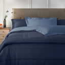 Mirabello Luisiana Solid Color Percale Quilted Comforter Luisiana