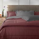 Mirabello Luisiana Solid Color Percale Quilted Comforter Luisiana