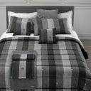 Trussardi New-tweed Geometric Cotton Sateen Quilt