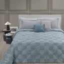 Trussardi Rombhus Geometric Jacquard Sateen Quilted Bedspread