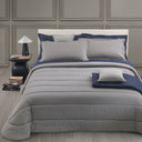 Trussardi Straight Geometric Cotton Sateen Quilt