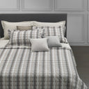 Trussardi Tartan Geometric Jacquard Sateen Quilt